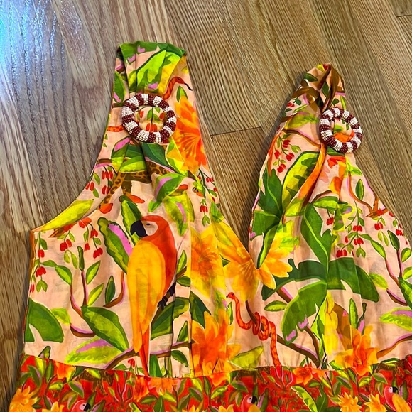 Anthropologie Farm Rio Tropical Tiered Maxi Dress Size Medium NWT - Picture 10 of 16